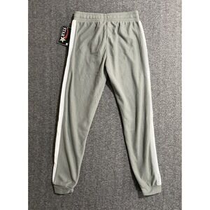 Star Style Womens Heather Gray Microfleece Joggers Side Stripe Gray S NEW